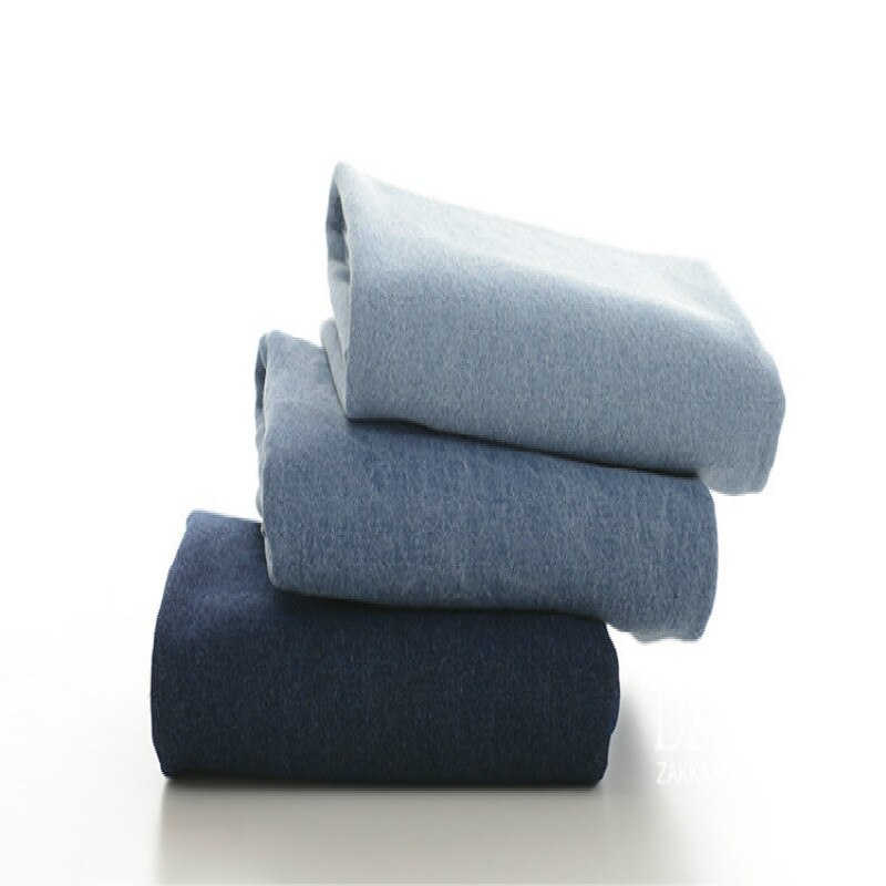 Tela vaquera de algodón azul grueso para Jeans, camiseta DIY de artesanía de costura, ropa de , tela vaquera de algodón, material de 50*140cm