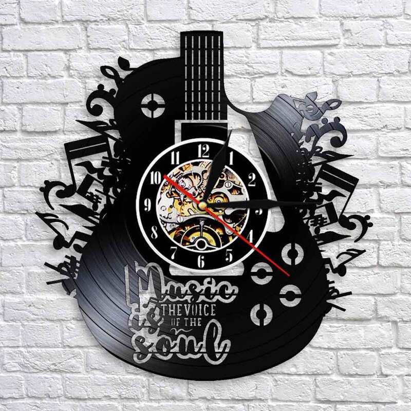 Instruments Guitar Series Vinyl Record Wall Clock ... – Grandado