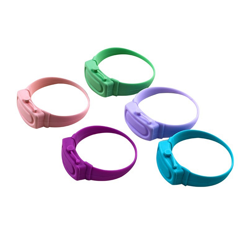 Silikonarmband handdispenser sanitizer dispensering bärbar dispenser pumpar desinficera armband hand handledsband med flaska