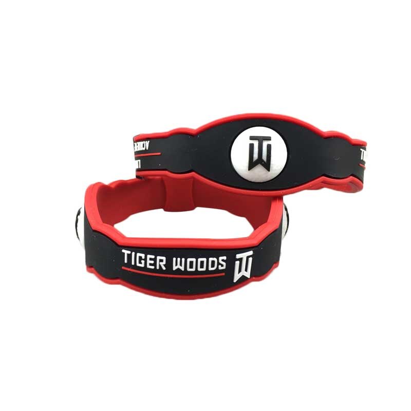 Golf Siliconen Armband Zwarte en Rode Kleur T Woods Energie Golf Polsband Voor Mannen & Vrouwen Training Aids Accessoires