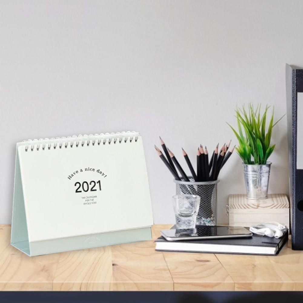 Skrivebords kalender sammenfoldelig desktop stående månedlig kalender flip type helårs kalender til brug fra oktober til december