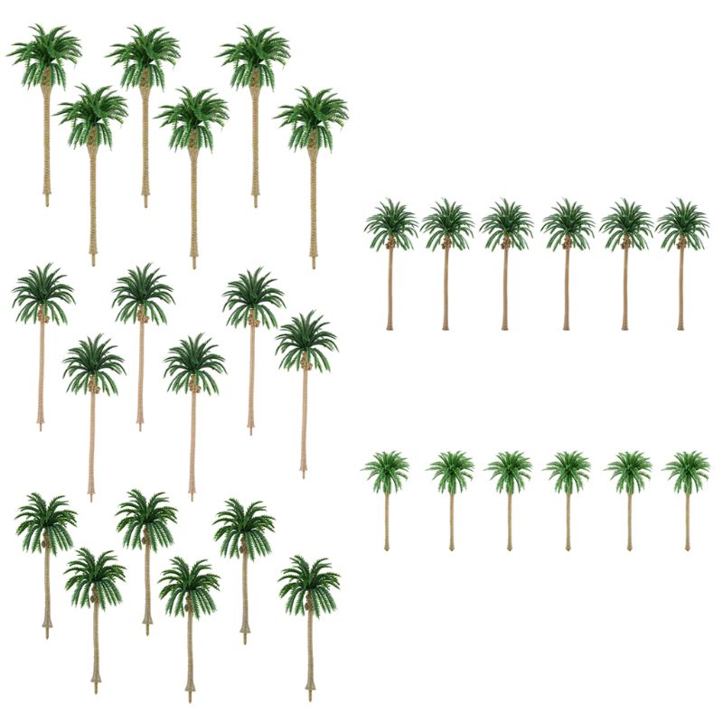 30pcs14cm plastique cocotier arbre Train chemin de fer Architecture Diorama arbre modèle décor Kits accessoires artisanat décor: 1