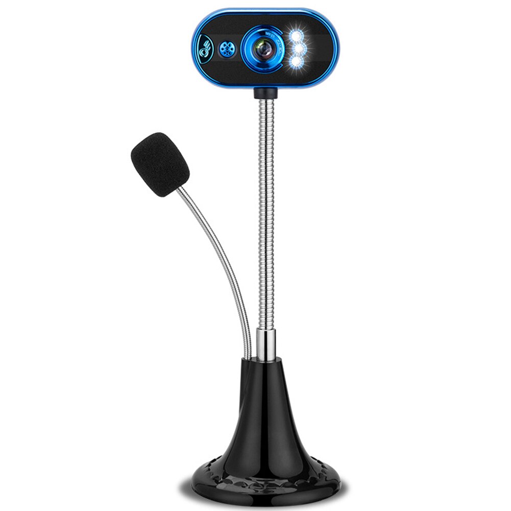 Goose Neck HD Webcam with Microphone 4LED USB Driv... – Vicedeal