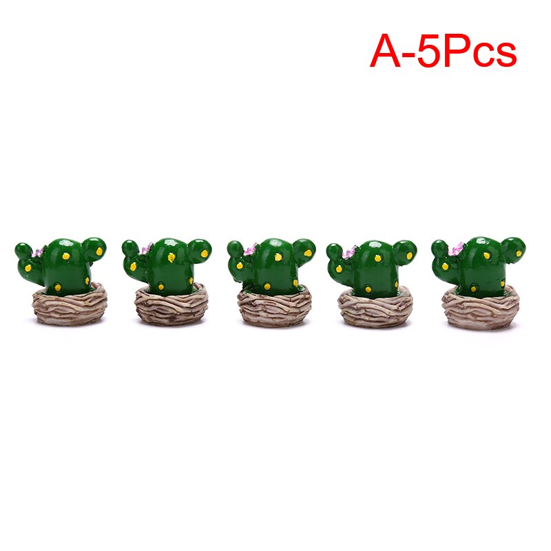 4/5 sztuk mini drzewo doniczkowe kaktus mięsiste roślin domek dla lalek dekoracja zewnętrzna mikro: A