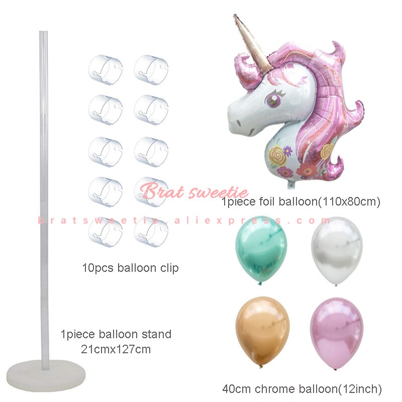 Unicorn Balloon Stand Holder Decoration Balloon Column Base Stand and Pole Ring Clip Kit Birthday Party Decorations Kids: metal UNC stand