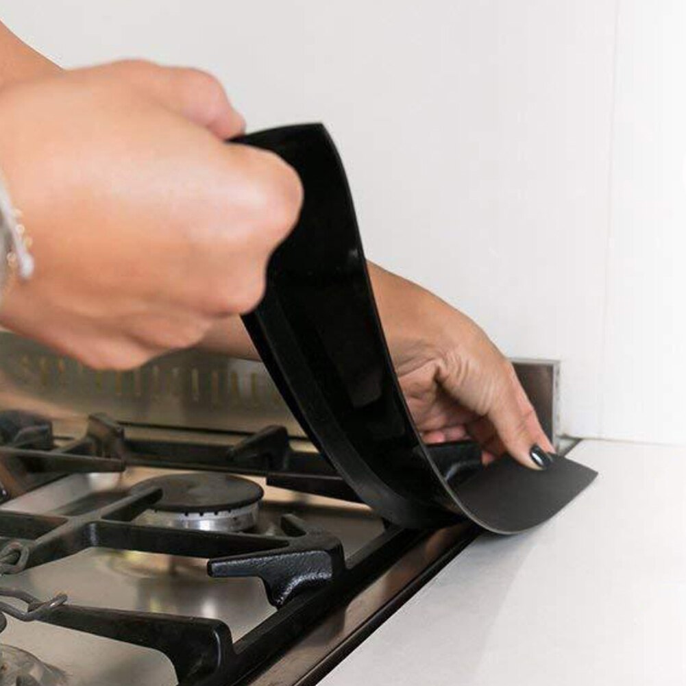 Køkkenudstyr gummi varmebestandig olietæt komfur mod gapet beskyttet dæksel komfur mod gapet låg støvtæt
