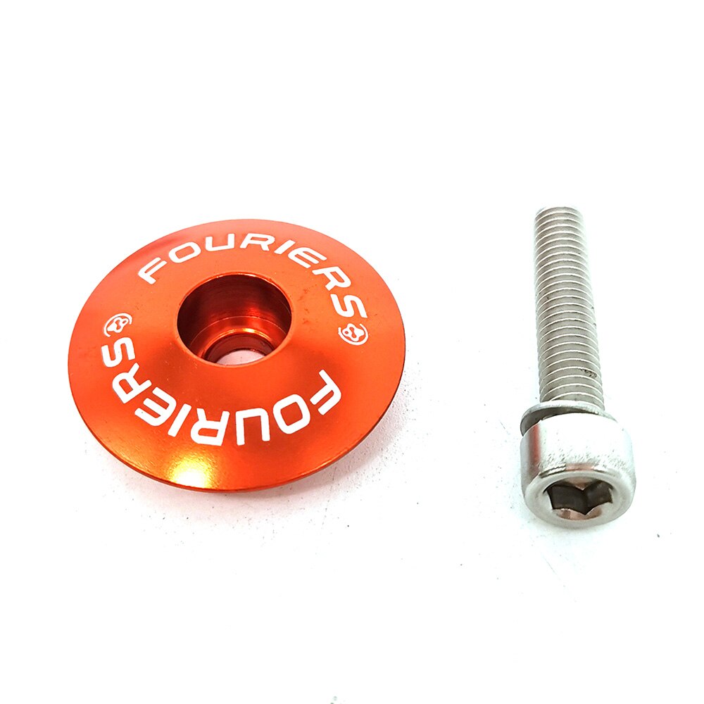 FOURIERS Bicycle Headset top cap With stainless steel screws bolt Fit on 1-1/8 fork MTB Road Bicycle Headsets Bicycle Part