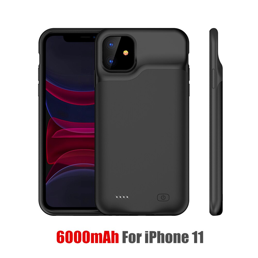 Amstar Batterij Charger Cases Voor Iphone 11 Pro Max Powerbank Case Externe Batterij Opladen Pack Backup Case Voor Iphone 11 pro: B38 Black  11