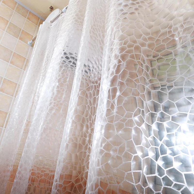 Wasserdicht 3D Badezimmer Dusche Vorhang Transparent Bad Vorhang mit Haken Verdickt Bade Sheer Breite Bad Vorhang