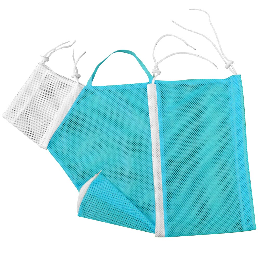 Vask kat badetaske plukke ører bid fastspænding bærbar snoretræk pleje polyester mesh negle trimning anti ridse hjem: Grøn
