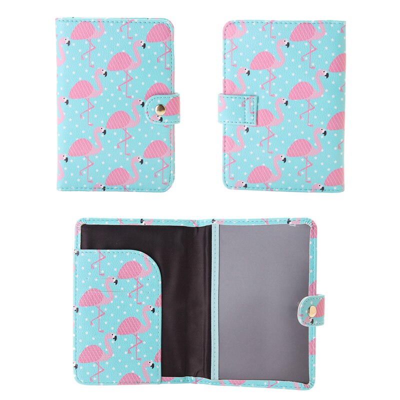 Bonamie Leuke Vrouwen Paspoort Covers Travel Accessoires Flamingo Kaart Mannen Vrouwelijke Paspoorthouder Cartoon Pu Leer Creditcard Zak