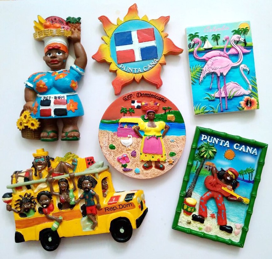 Wedare Punta Cana Dominica 3D Parrot Frigorifero Magnete Adesivo Viaggi Souvenirs casa e Cucina Decorazione Dominica Frigorifero dalla Cina