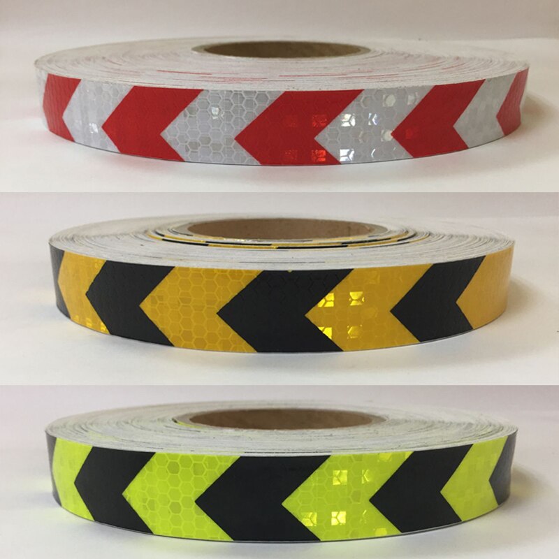 25mm x 50m Reflektierende Warnband mit Pfeil Druck für Auto Fahrrad