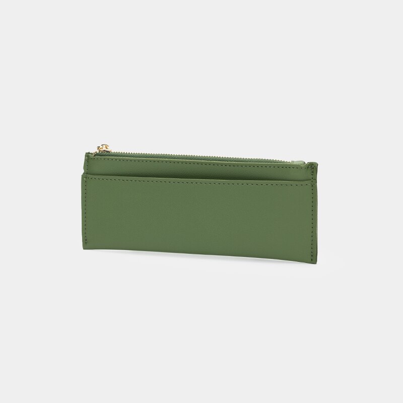 Etui voor Studenten - Leren Tekenstijl - Schattige Schrijfwaren Doos voor School & Kantoor: Groen