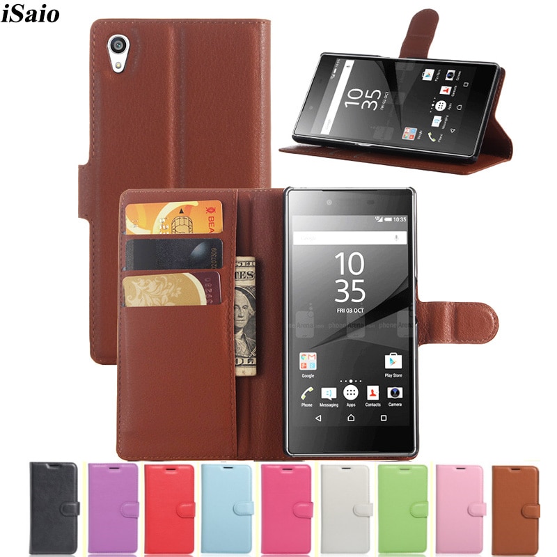 Voor Sony Xperia Z5 Premium E6853 E6883 Flip Case Wallet Leather Cover voor Sony Z5 Premium Dual TPU Bumper Telefoon case Kaartsleuven