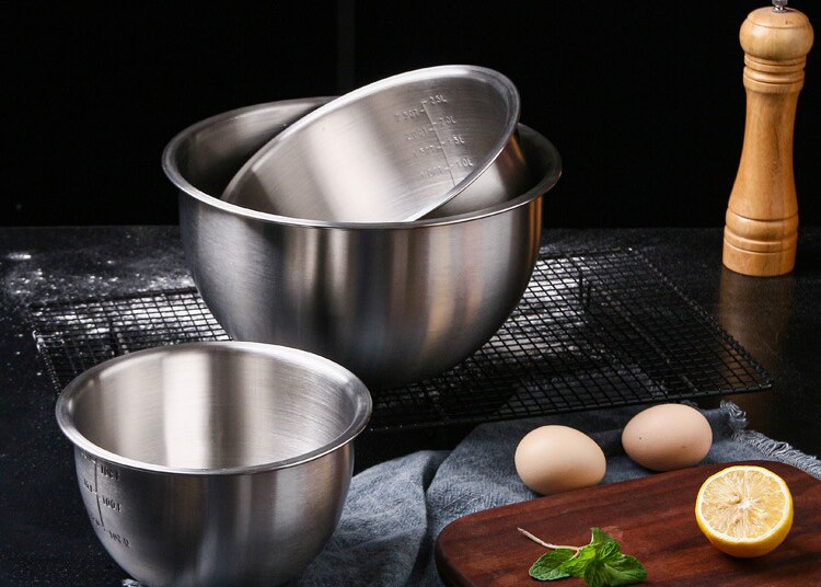 304 food grade stainless steel cooking pot baking egg bowl