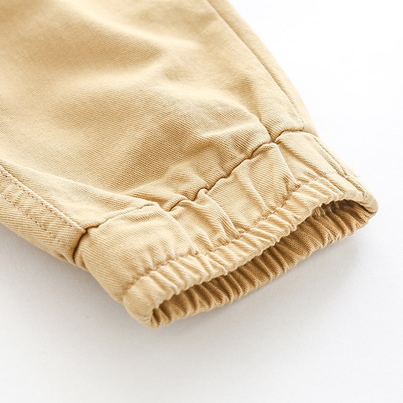 Baby Cargo Pants Spring Kid's Clothes Children's Letter Trousers Big Pocket Elastic Long Pants For Boys 2-7-9-10 Years