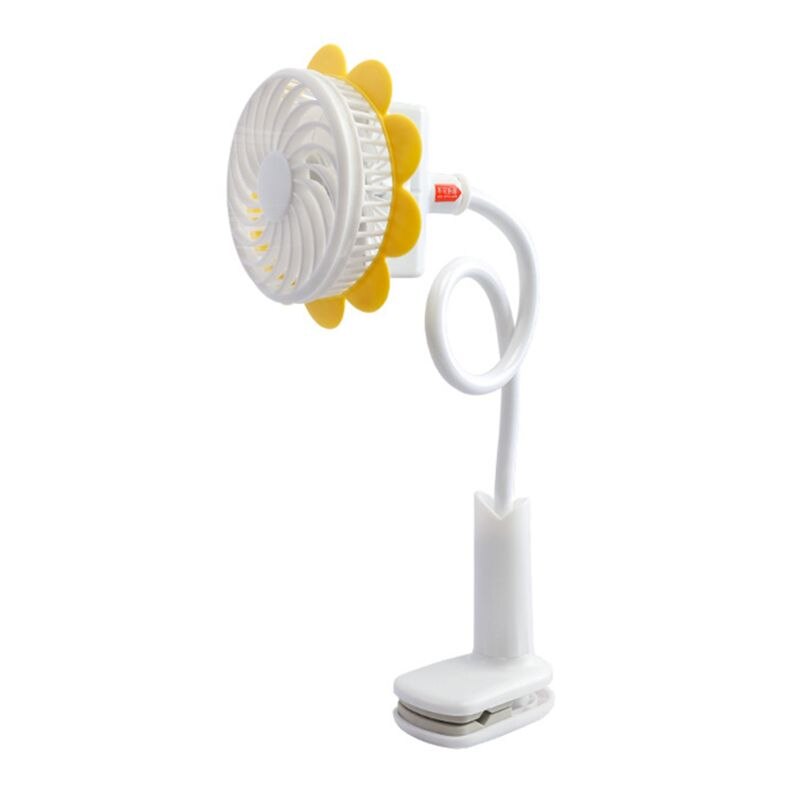 Portable Mini Clip Stroller Fan Flexible Bendable USB Rechargeable Air Cooler