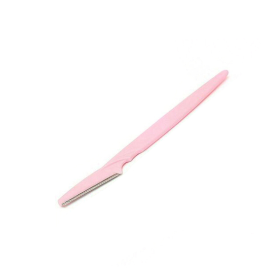 Neue 1Stck Tragbare Augenbraue Trimmer Scharf Edelstahl Augenbraue Messer Haar Revomal Schaber Gestaltung Rasierer Kosmetische machen-hoch-Werkzeug: Rosa