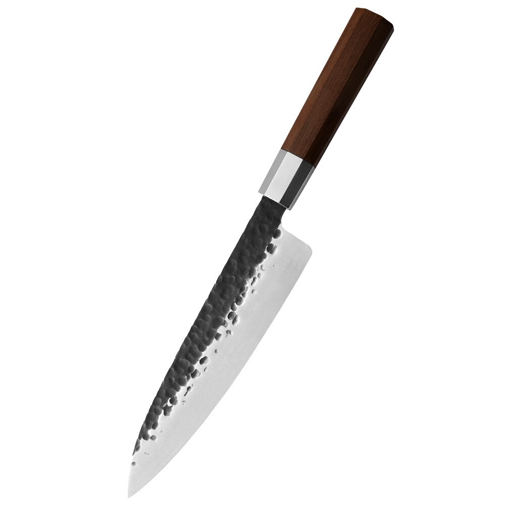 Japanese Kitchen Kitchen Knife Rosewood Octagonal Handle Hammer Knife Set 4-sashimi Knife Meat Cleaver Chef Knife: B