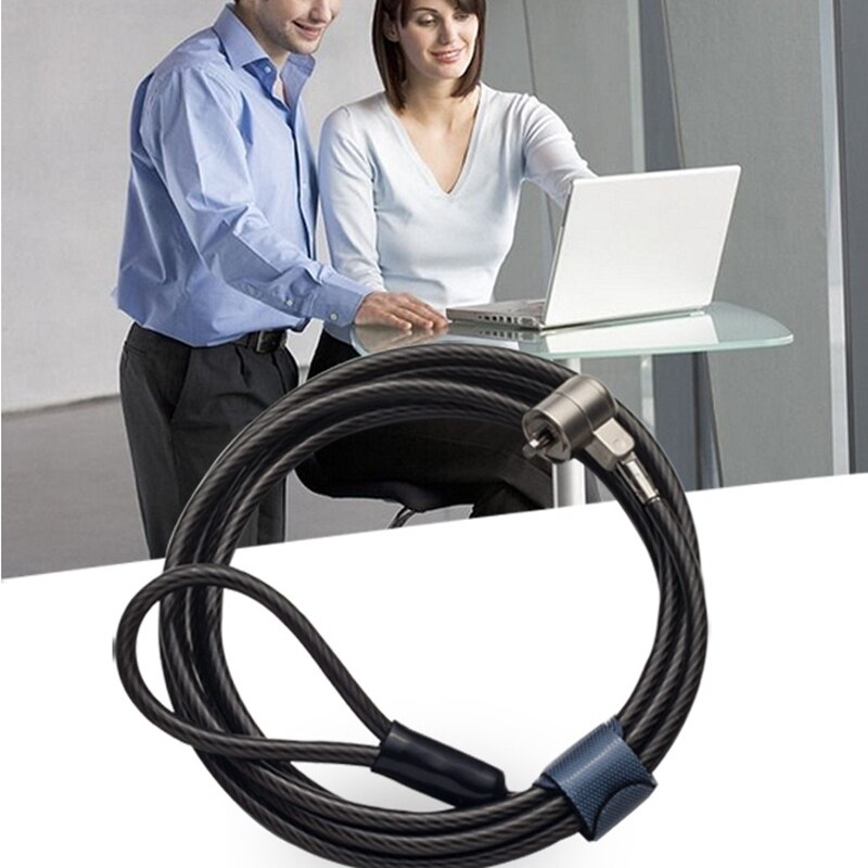 Laptop Key Lock Security Cable Lock 2M Bold Extended Universal Key Type