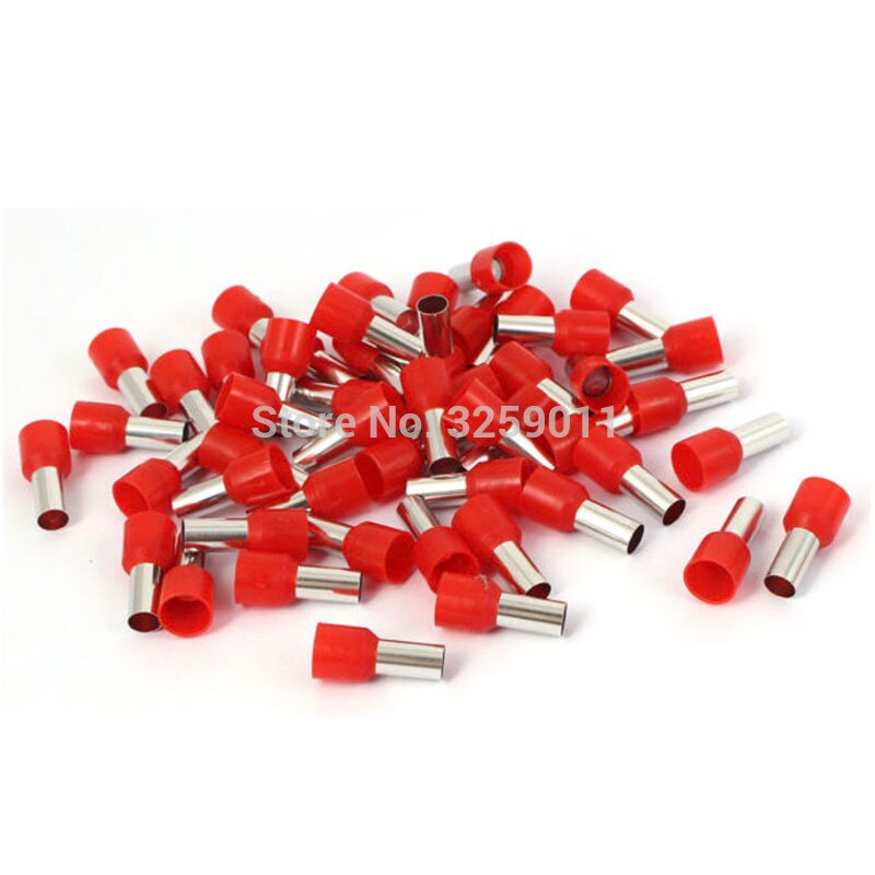 50 st  e16-18 elektrisk krimpning rörformig förisolerande kopplingsplint ledningskontakt kabel sladdändhylsa  ev16-18 awg 5 18.0mm