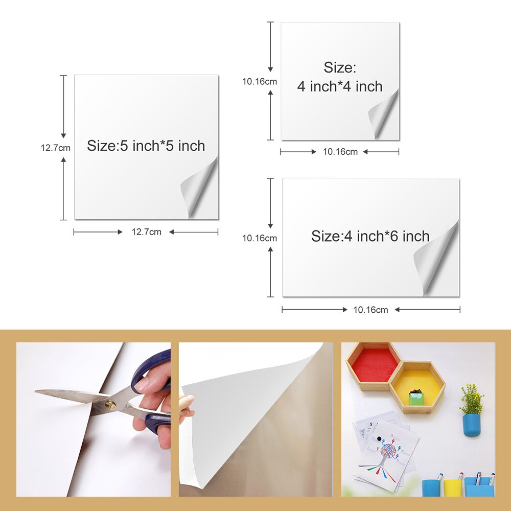 Magnetic Whiteboard Stickers Dry Erase Whiteboard notes for Kid Calendar Table Schedules Fridge Draw Sticker 4*4 /5*5/4*6 inch