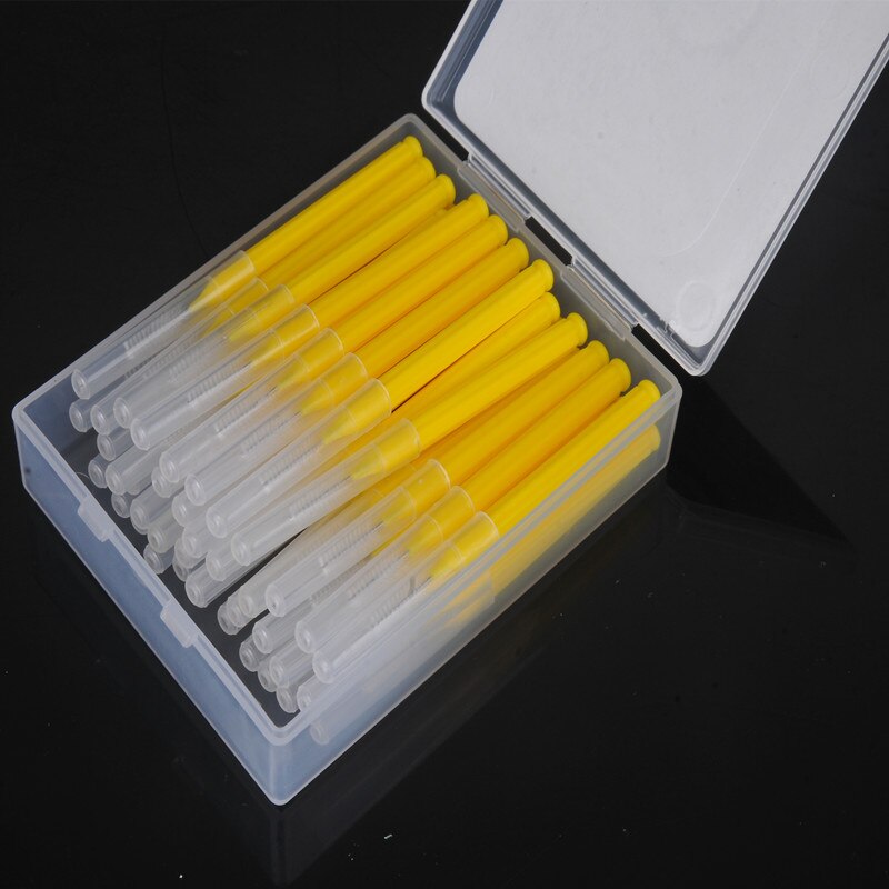 40pcs/box Push-pull Interdental Tooth Brush Gum Interdental Brush Orthodontic Brush Remove Residue Oral Care Toothpick