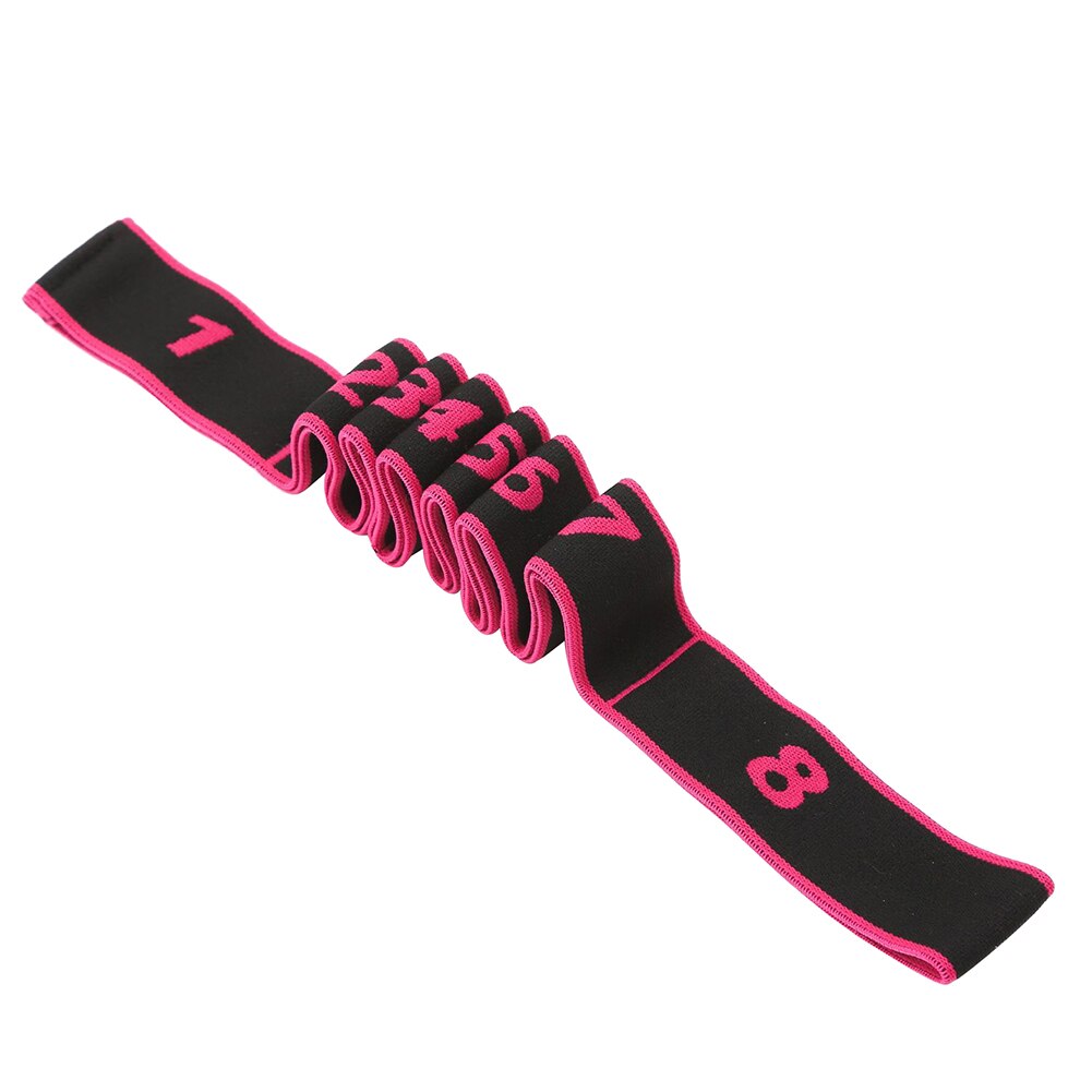 Latin Dance Training Fitness Pilates Yoga Elastic Stretch Resistance Band Belt Suitable for improving activity and flexibility: Rose Red
