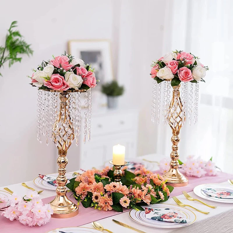 Mesas de comedor creativas, jarrones, decoración para lugar de boda, vasos de flores, bares, restaurantes, salas de estar, estantes de flores de hierro, adornos