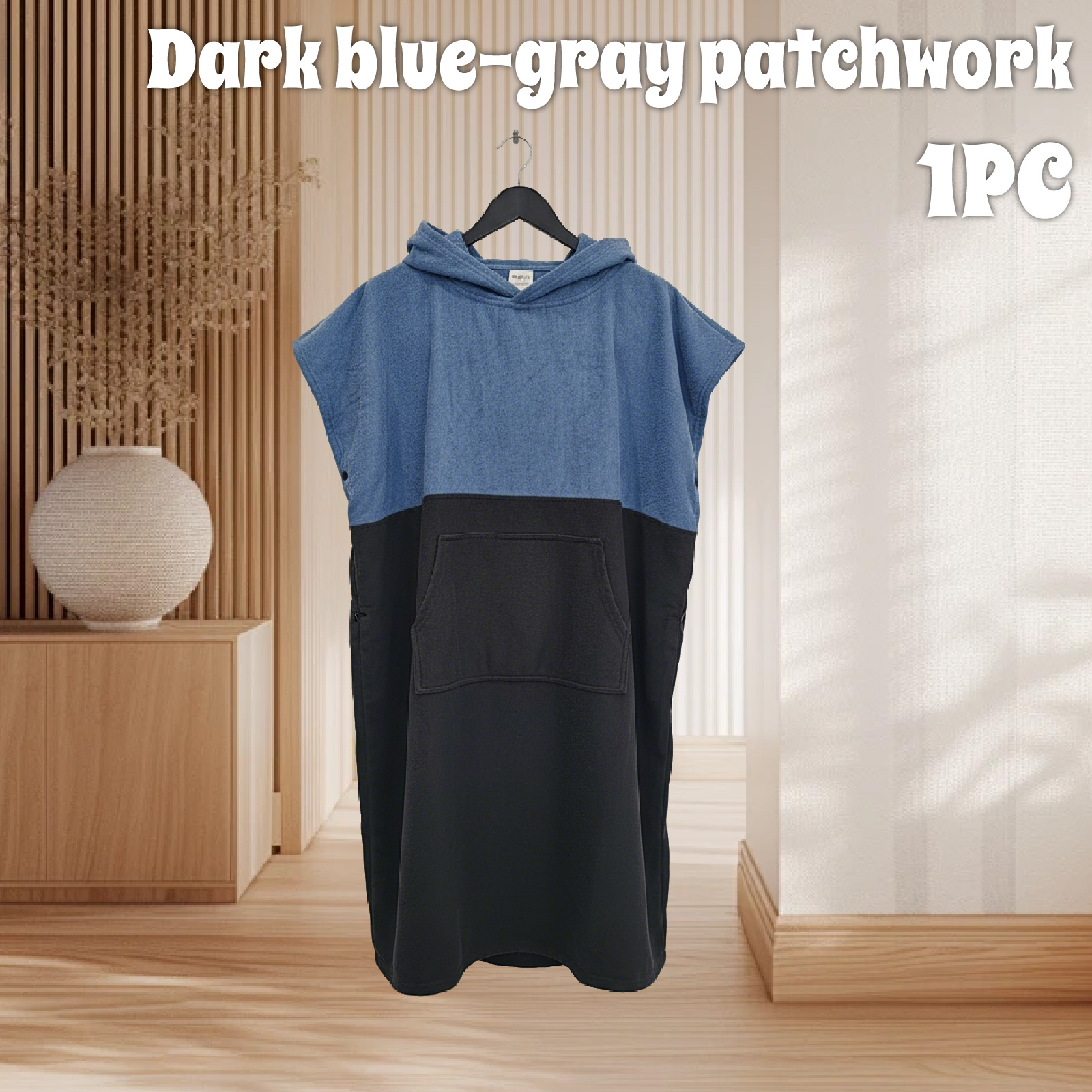 Schnelltrocknender surfponcho für erwachsene, handtuch-kapuzenpullover, mikrofaser-strandmantel, umkleideponcho, badehandtuch für Höhle Strand: Multi