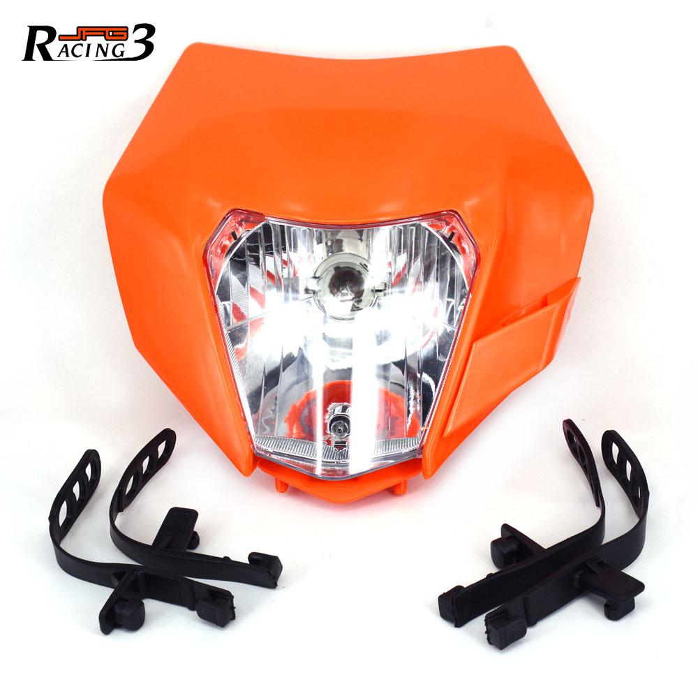 til ktm exc excf xc xcf xcw xcfw sx sxf sxs smr 125 250 350 450 500 505 520 530 motorsykkel universell hodelykt lys frontlys