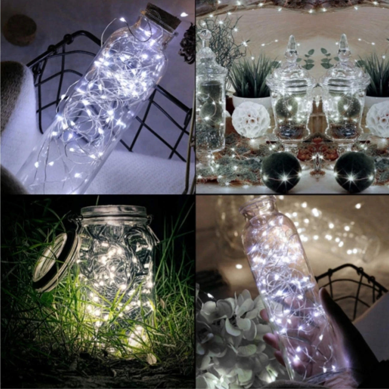 2/5/10/20M Silber Draht Lichterketten USB Fernbedienung Im Freien Wasserdichte Weihnachten Hochzeit party Dekoration Luces