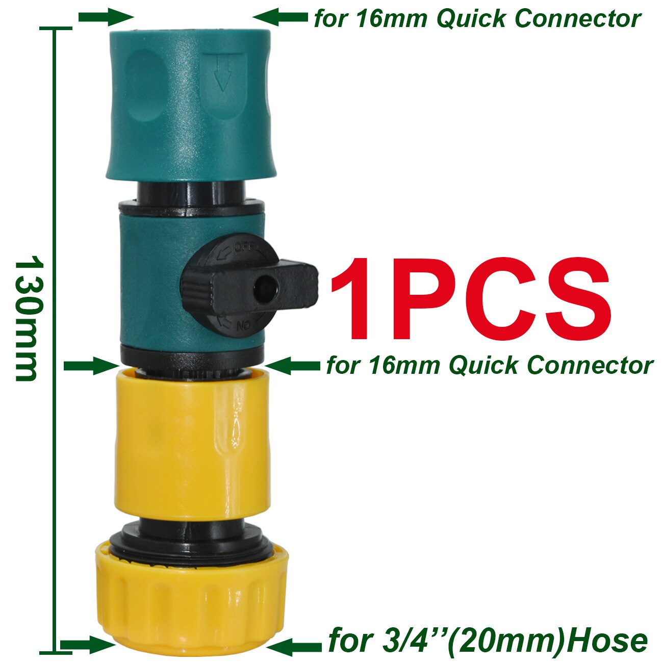KESLA Garden Quick Connector Coupling w/ Shut Off Valve Switch Irrigation Watering 16mm 20mm Hose Pipe Adapter Fittings Repair