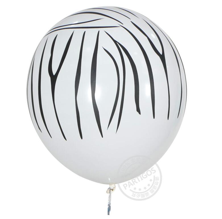 10pcs 3.2g 12inch Tijger Zebra Patroon Ballon Dier Helium Latex Ballonnen Verjaardagsfeestje Decoratie Kids Opblaasbare globos: white lines