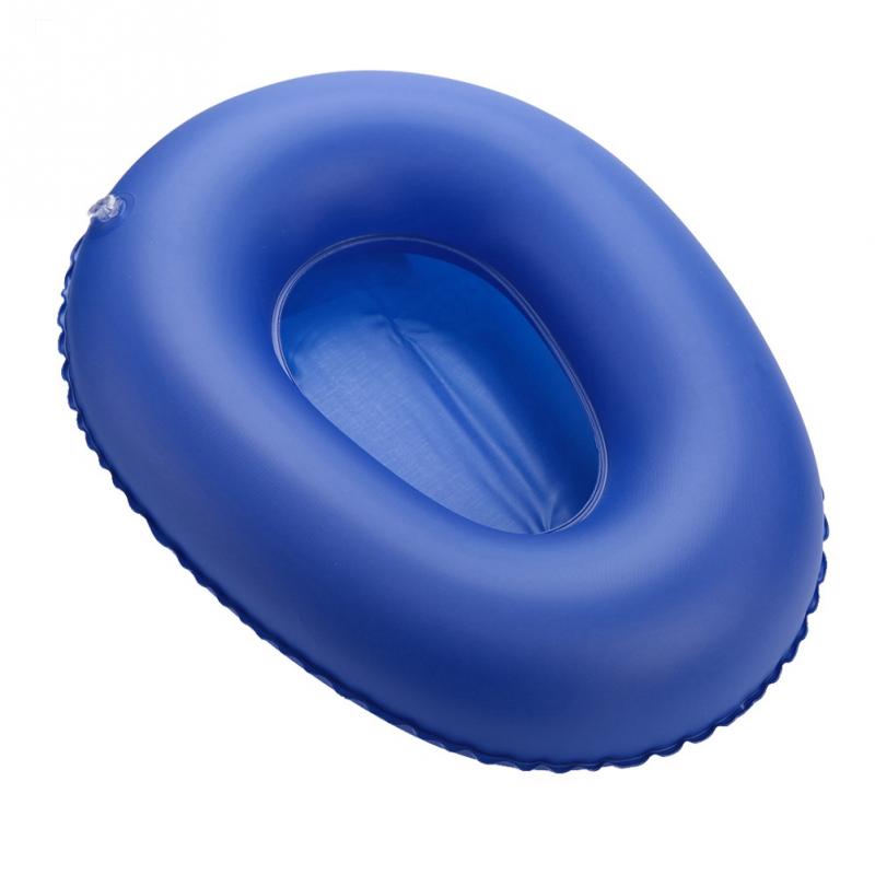 Professioanl Blue Air Inflatable Bedpan Cushion Men Women Portative Chair Potty forElderly Patients Care
