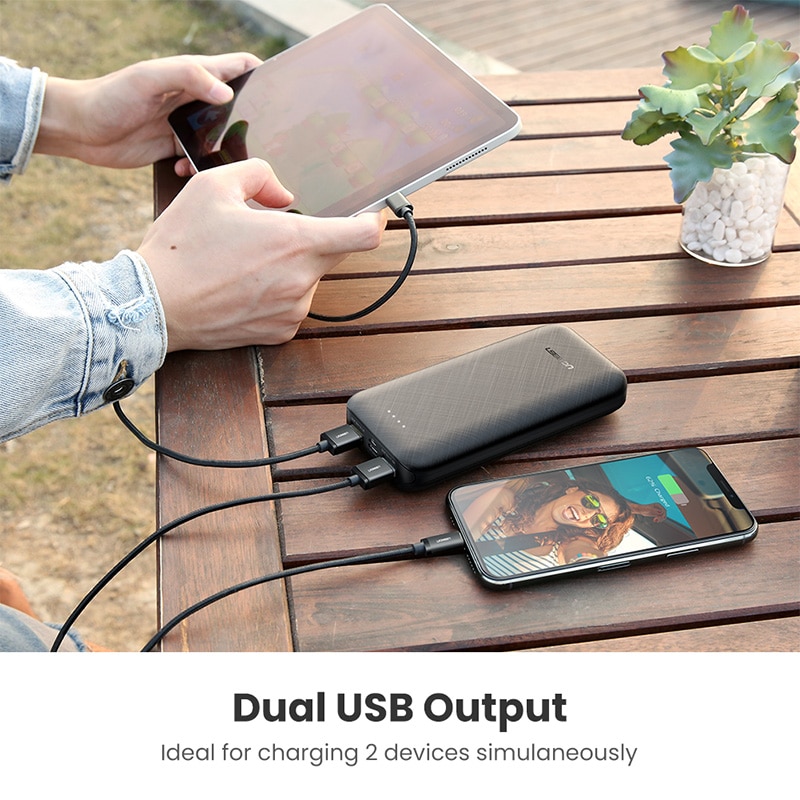 Ugreen Power Bank 20000mAh Fast Phone Charger External Mobile Battery Charger for Samsung S10 iPhone 11 Mini Poverbank