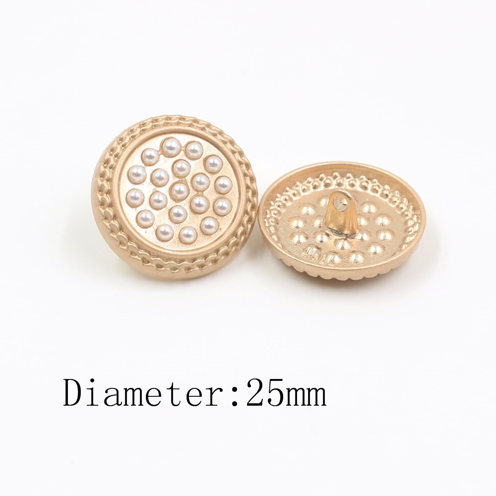 22mm 25mm 10 stk/parti perle metal knapper guld sweater frakke dekoration skjorte knapper tilbehør diy a -19512-471