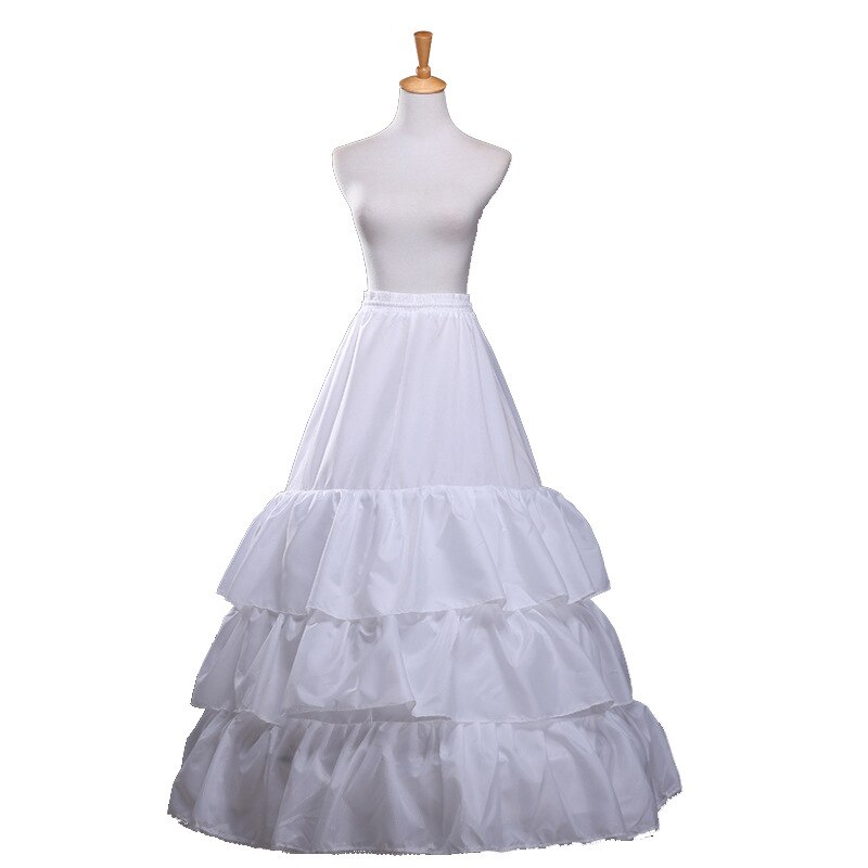 de mariage jupons cerceau Crinoline Slip robe de mariée Train/une ligne sous-jupe bal jupe longue glisse en Stock: B