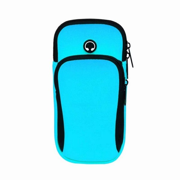 Brazalete para iphone X, 8, 7, 6plus, resistente al agua, para correr, deportivo, bolsa de transporte, soporte para teléfono móvil Xiaomi: sky blue