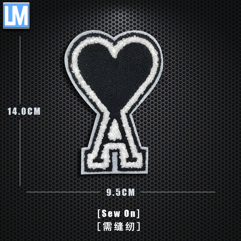 Herz EINE Stickerei kleidung zubehör Patch tuch aufkleber kleine Etikett pfirsich herz stickerei abzeichen abzeichen pfirsich: 011