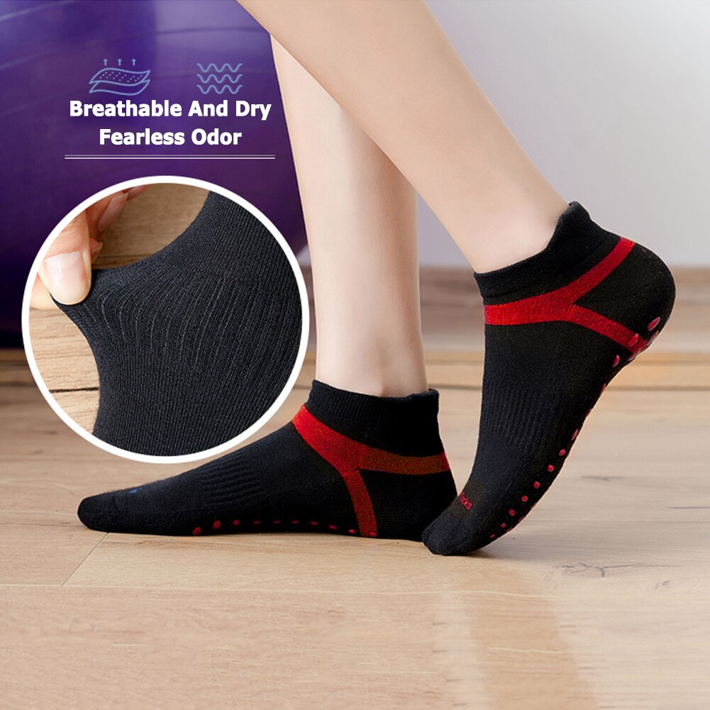 2 pezzi calzini Yoga elastici antiscivolo traspiranti Lady Dancing Fitness Pilates calzini donna ragazze balletto palestra impugnatura morbida usura del piede