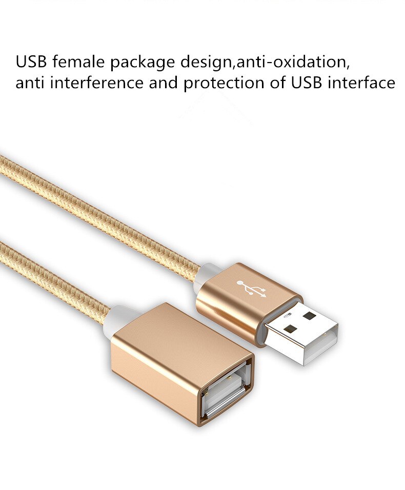 USB 2.0 Cable USB2.0 Extension Extender Male To Female Cabo USB Data Cables For PC Printer Camera Mouse Game Controller