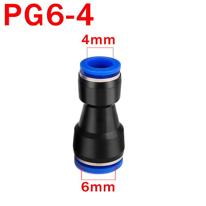 10 st pneumatiska kopplingar snabbluftkoppling slangkoppling plast pu  pg 4mm 6mm 8mm 10mm 12mm tryck in i rörplugg: Lila