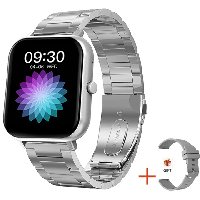 2023 Chiamata Bluetooth Smart Watch Donna Quadrante personalizzato Smartwatch per Android IOS Orologi musicali impermeabili Orologio da polso Full Touch: Viola