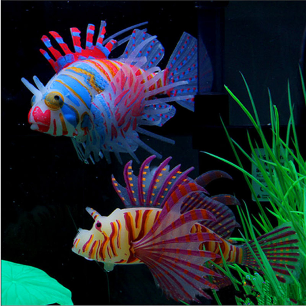 1pc glow in dark kunstmatige aquarium koraalduivel ornament aquarium aquarium decoratie kwallen huisdier decoratie voor