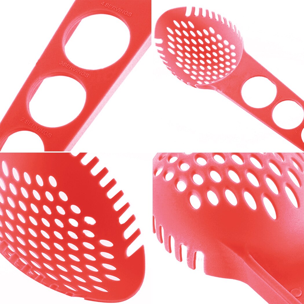Rød spaghetti server non-stick pasta ske køkken pasta ske premium nylon materiale mad tang køkken tilbehør