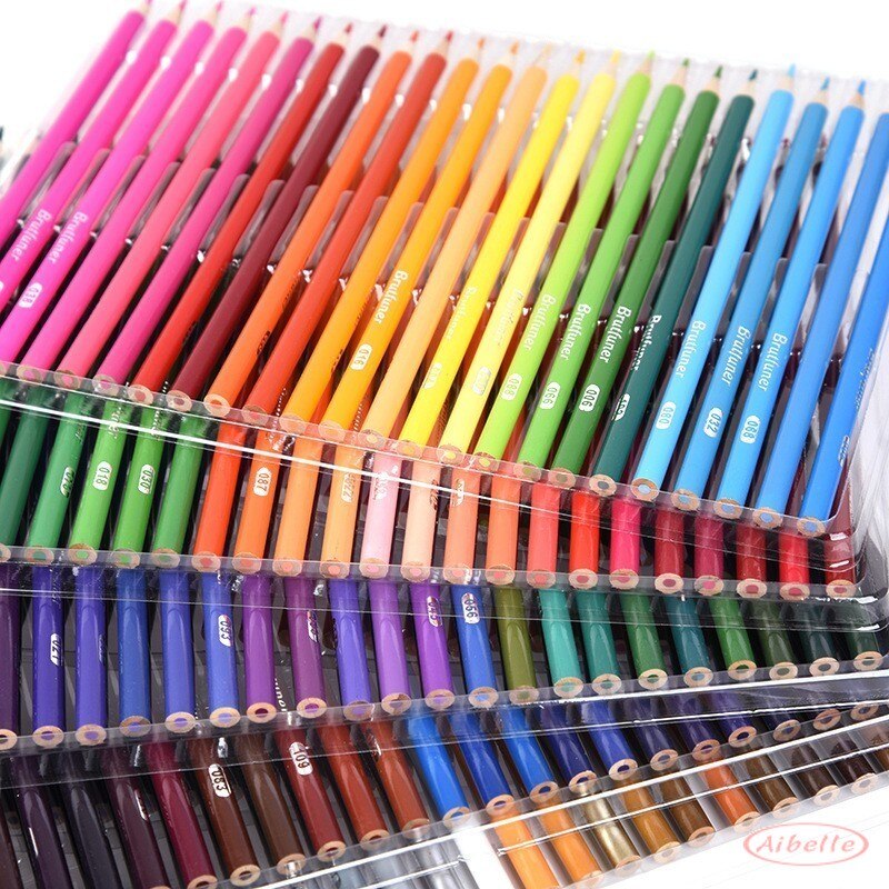 Brutfuner 48/72/120/160/180 Kleur Professionele Olie Kleur Potloden Hout Zachte Aquarel Potlood Voor school Trekken Schets Art Supplies