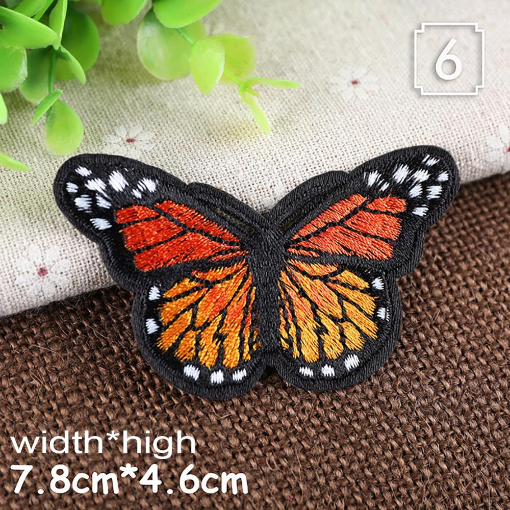 DIY Nadel Kunst Handwerk Kleidung Patches Kleidung Multicolor Schmetterling Stickerei Patch Appliques Abzeichen Aufkleber Für Kleidung: F