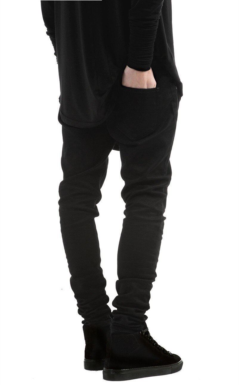 Men's Ripped Jeans skinny Distressed slim Biker Moto Denim Jeans hip hop Biker jeans